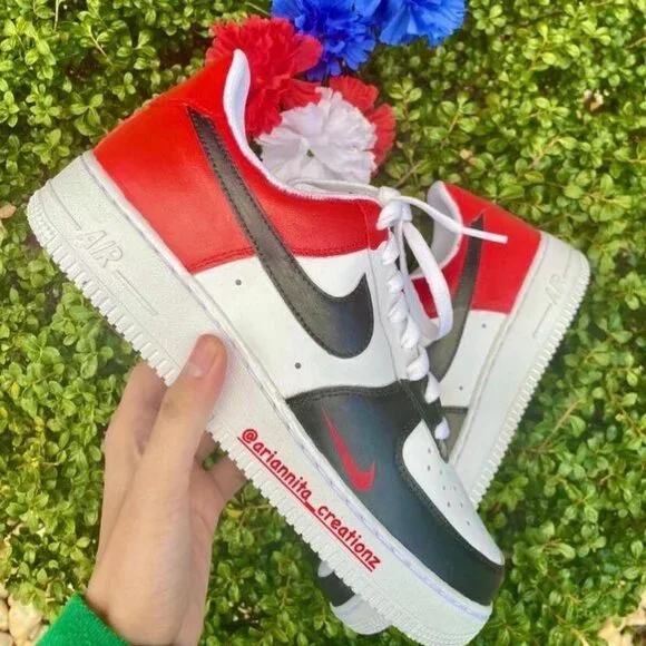 Nike Air Force 1 Blue and Grey Hand Painted shoes All Sizes
